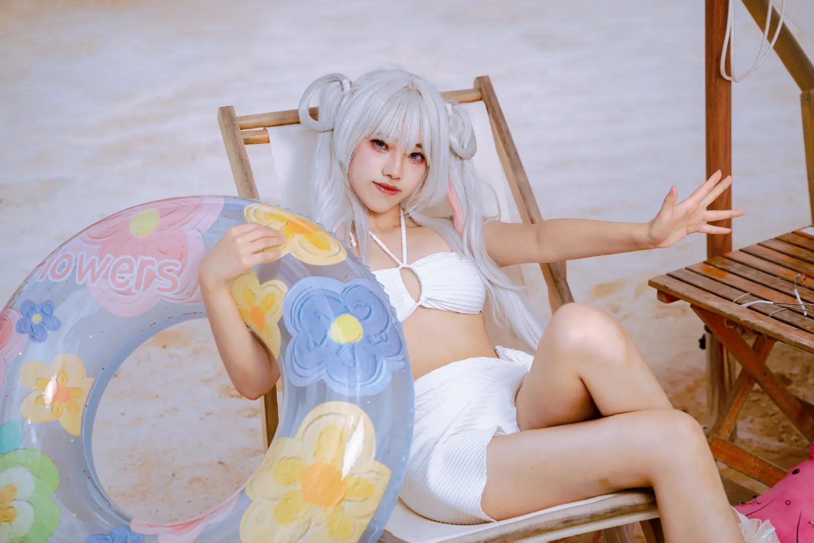 Anime-style fashion, Cosmic Princess Kaguya!, Swimsuit cosplay, Beach photoshoot, Yachiyo cosplay - Image 8