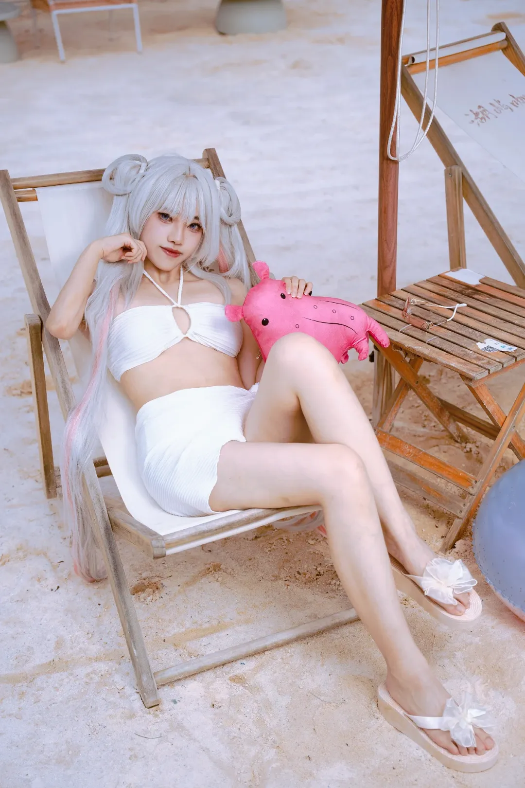 Anime-style fashion, Cosmic Princess Kaguya!, Swimsuit cosplay, Beach photoshoot, Yachiyo cosplay - Image 9