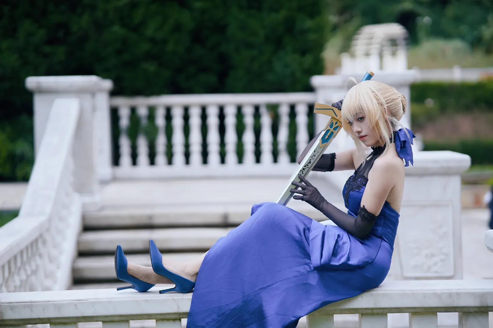阿尔托莉雅cos, Fate, cosplay摄影, 吾王cos, saber礼服 - 第1张