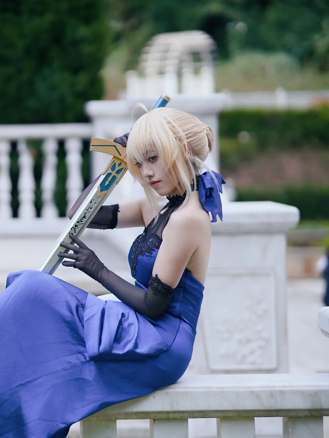 阿尔托莉雅cos, Fate, cosplay摄影, 吾王cos, saber礼服