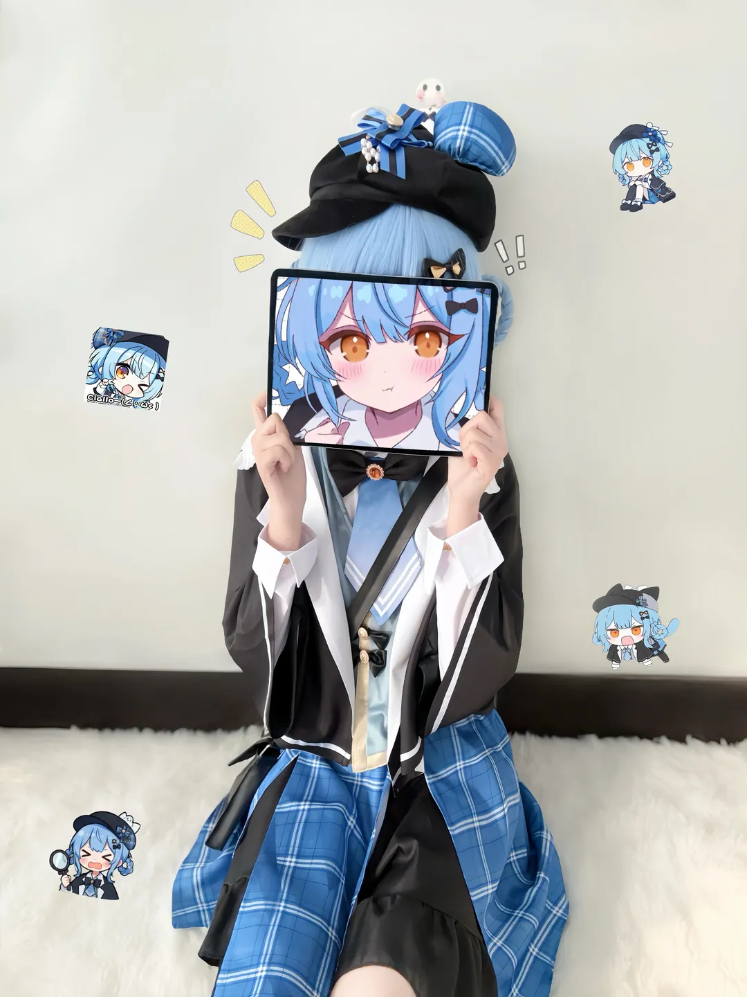 青髪キャラクター, 橘シェリーコスプレ, 魔法少女ノ魔女裁判, コスプレ衣装の着こなし, 探偵風コスプレ - 3枚目