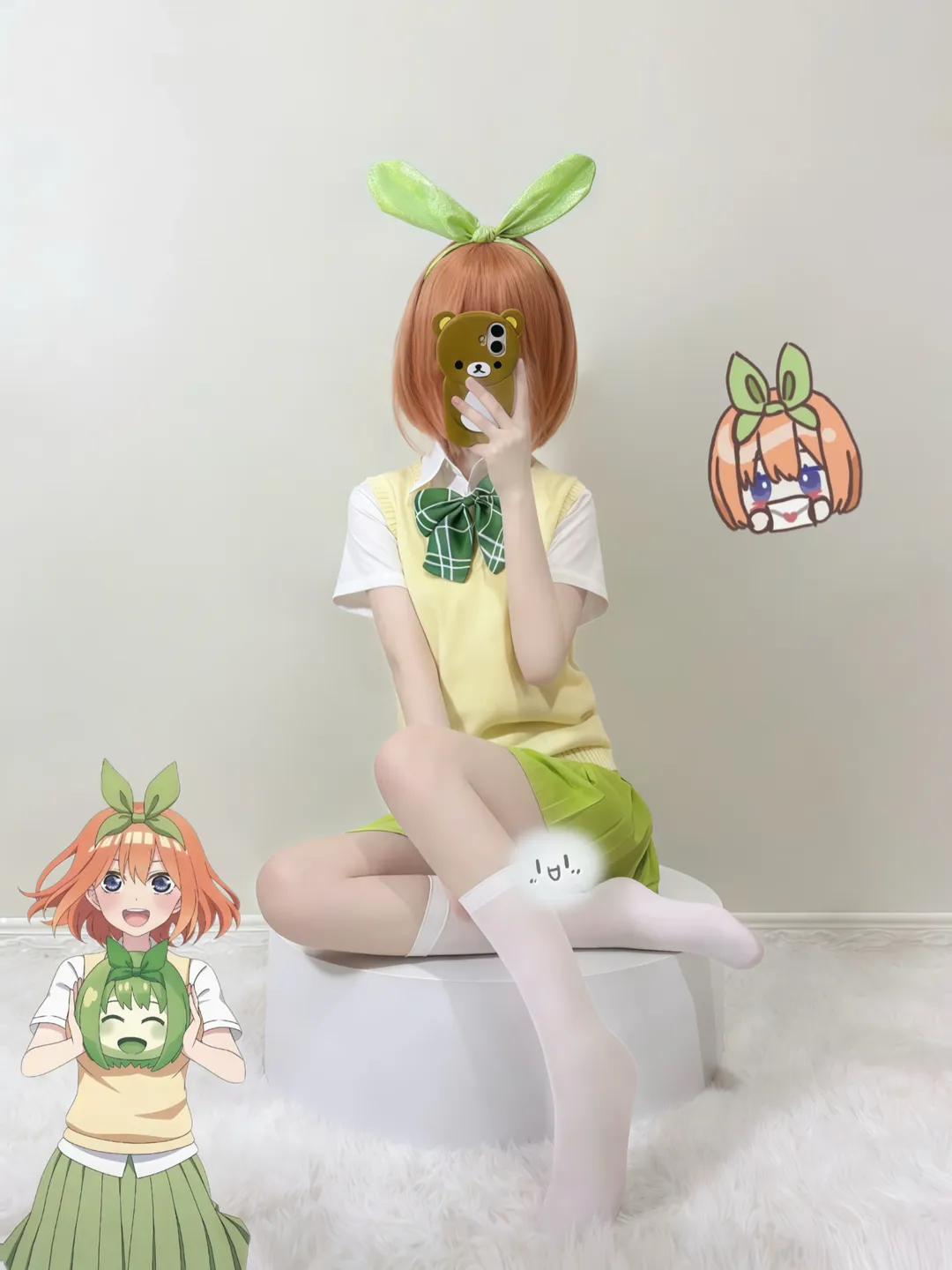 五等分の花嫁, 白ニーソコーデ, 二次元日常, コスプレ試着, 中野四葉コスプレ