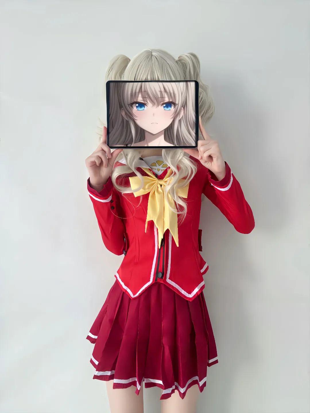 cosplay穿搭, 二次元试衣, 友利奈绪cos, Charlotte, 红白制服 - 第3张
