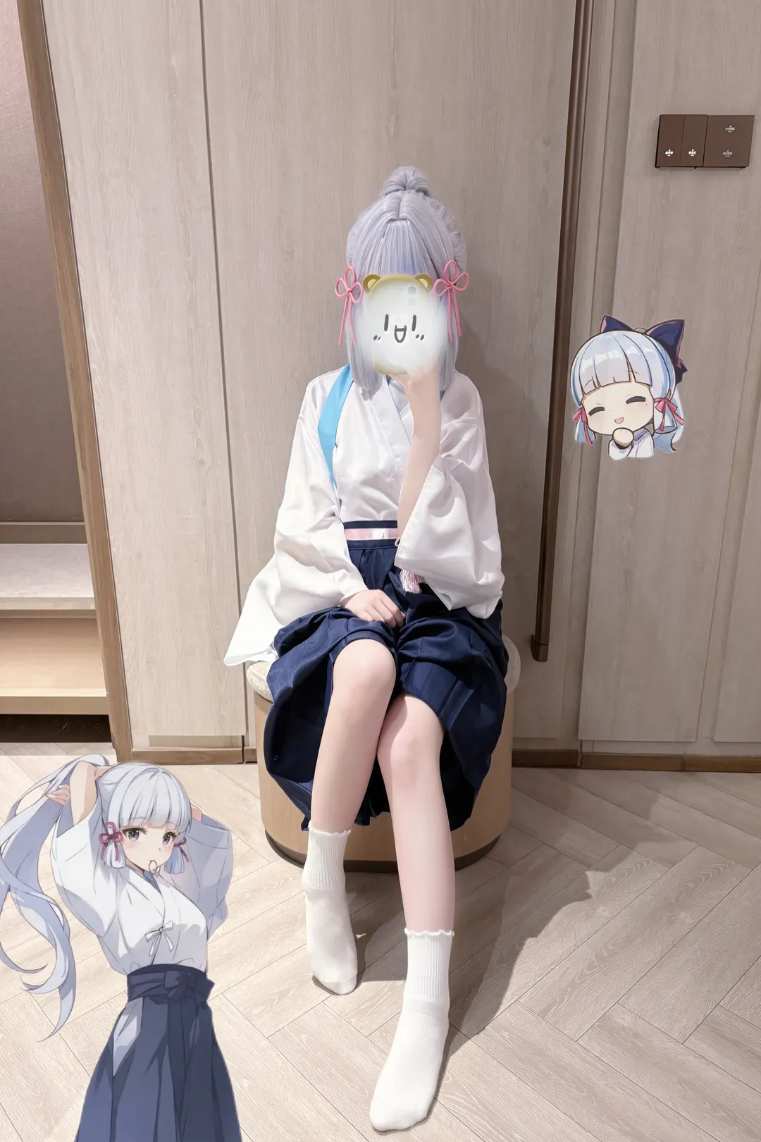 Genshin Impact, Kamisato Ayaka cosplay, Anime-style fashion, Heron Princess, Cosplay fitting - Image 2