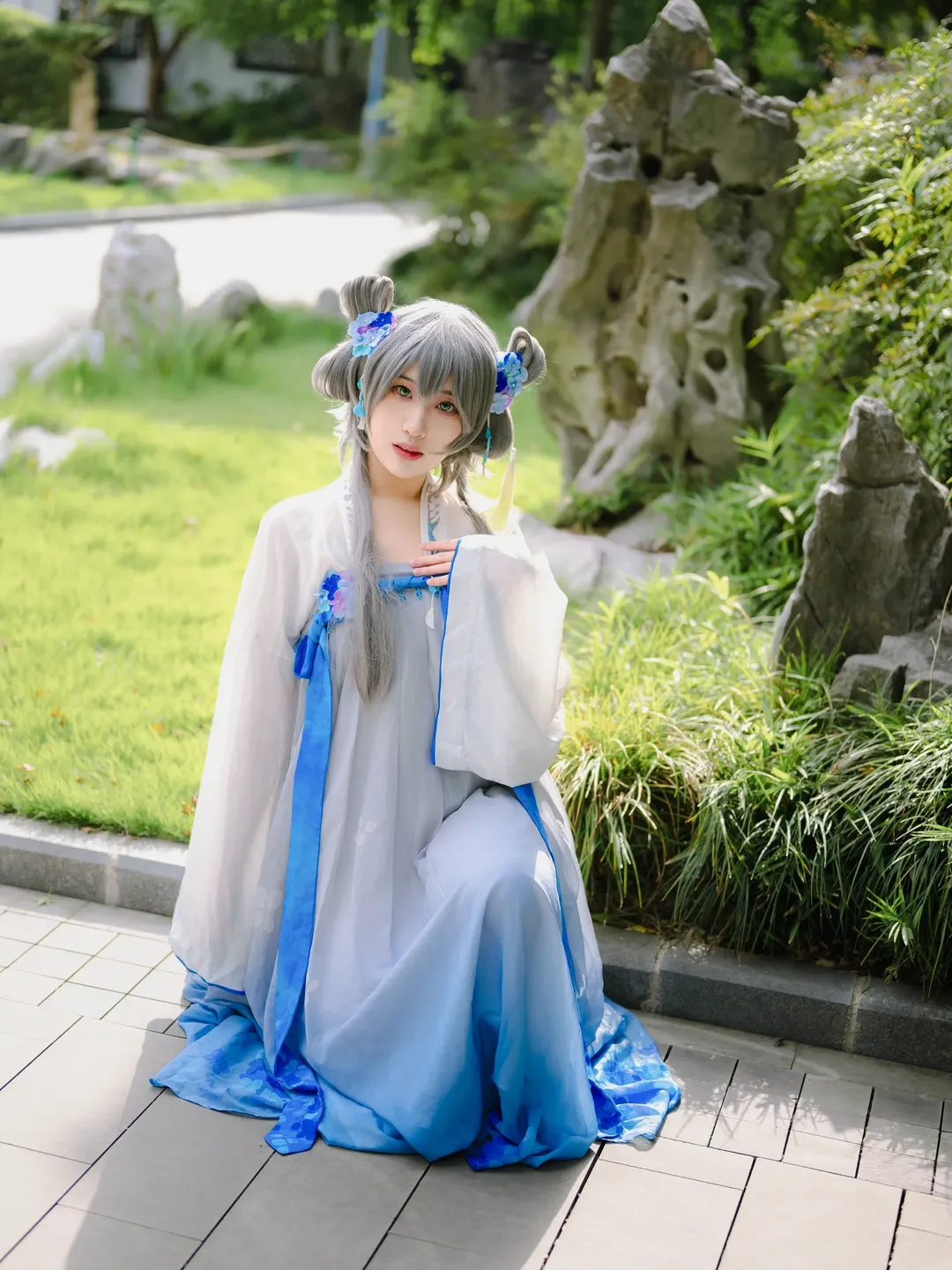 古风cosplay, 洛天依cos, cosplay摄影, Vocaloid, 桂林公园 - 第2张