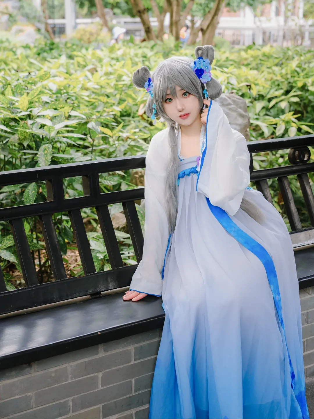 古风cosplay, 洛天依cos, cosplay摄影, Vocaloid, 桂林公园 - 第3张