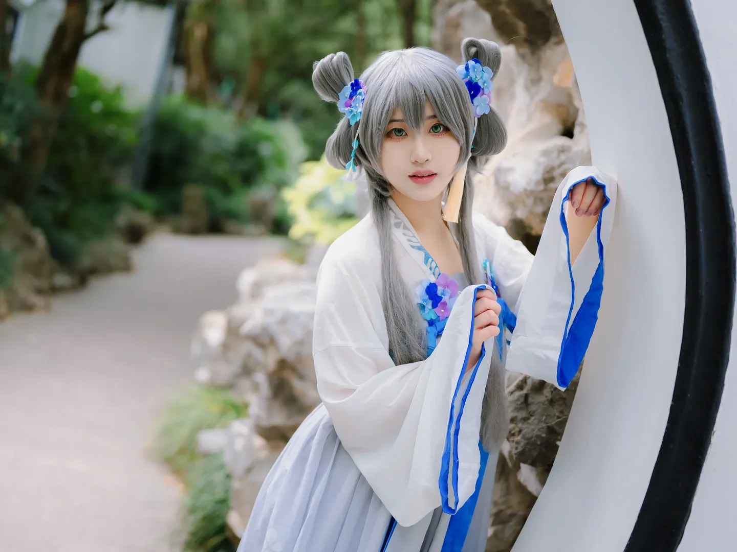 古风cosplay, 洛天依cos, cosplay摄影, Vocaloid, 桂林公园