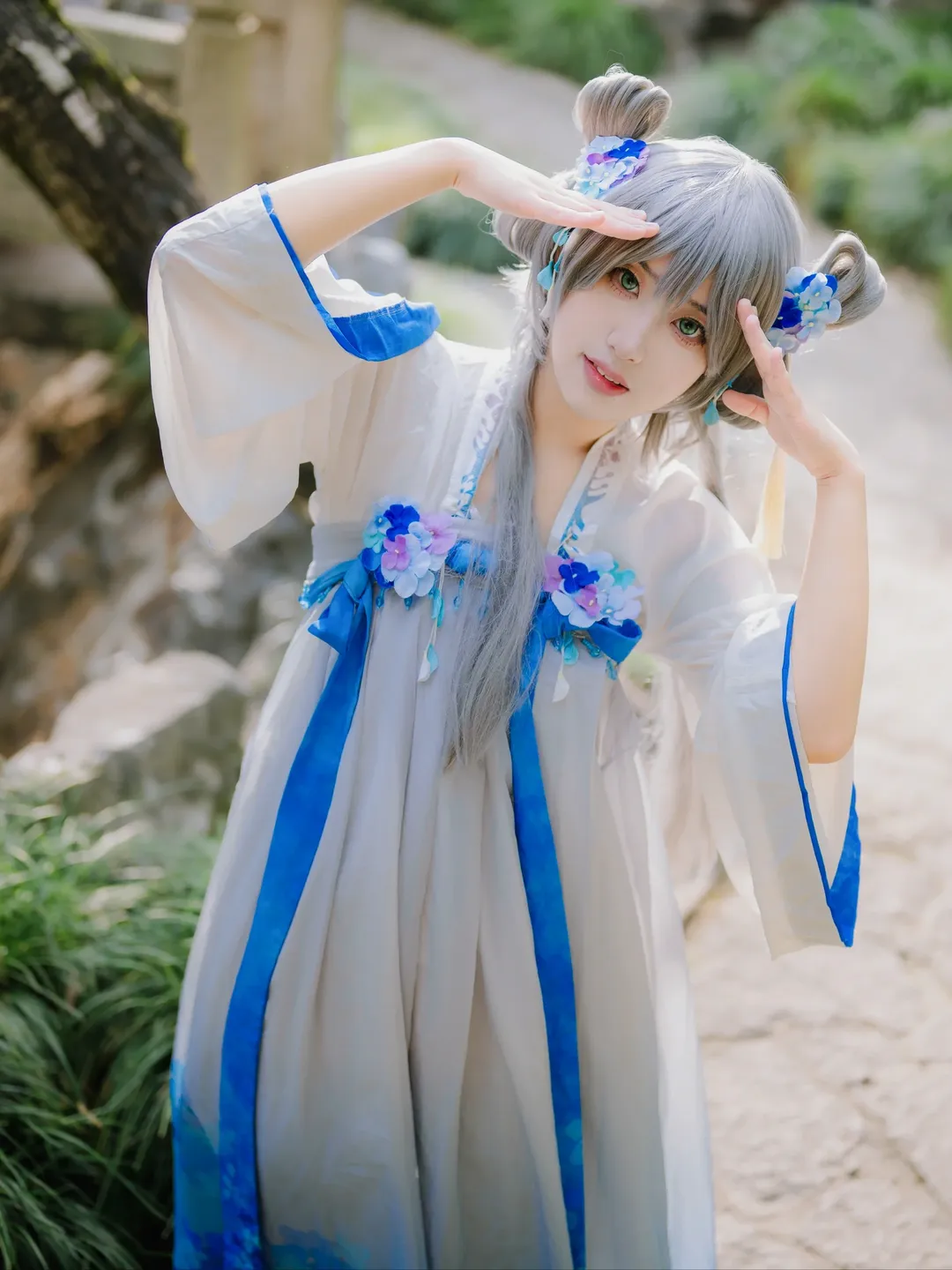 古风cosplay, 洛天依cos, cosplay摄影, Vocaloid, 桂林公园 - 第5张