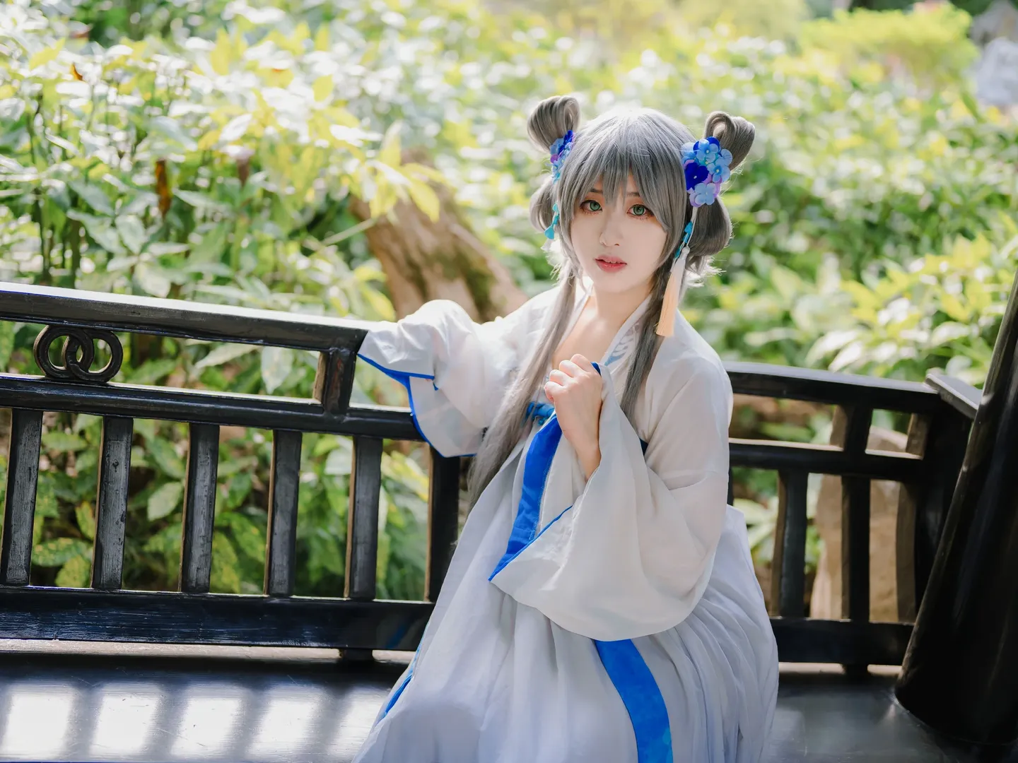 古风cosplay, 洛天依cos, cosplay摄影, Vocaloid, 桂林公园 - 第8张