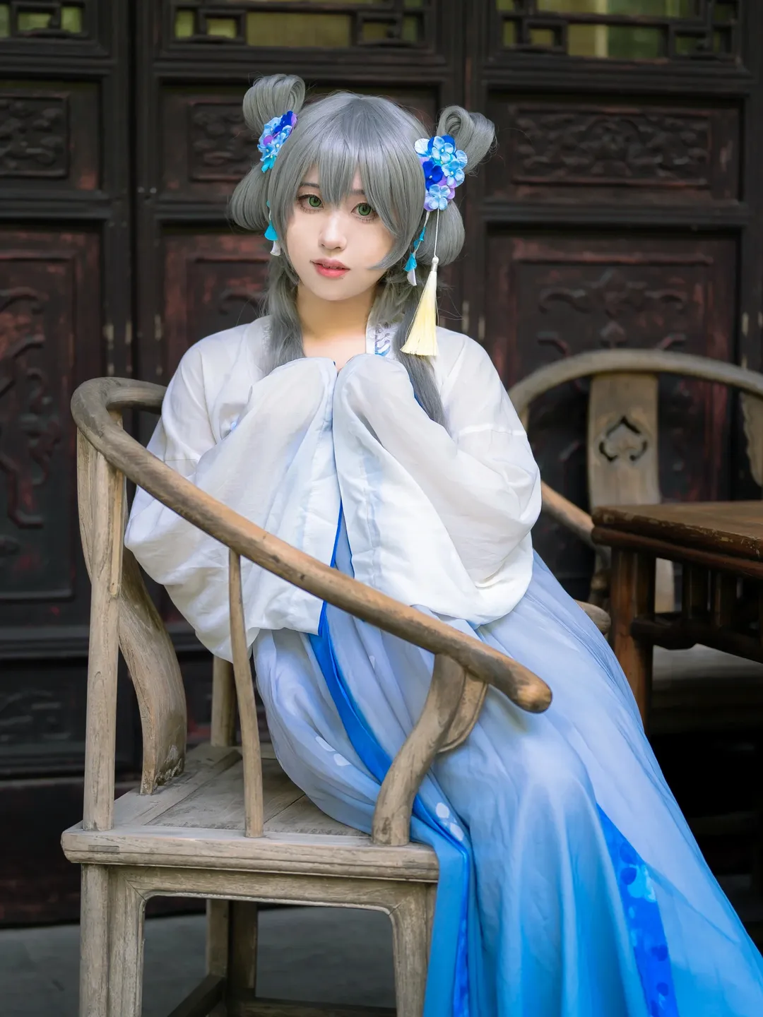 古风cosplay, 洛天依cos, cosplay摄影, Vocaloid, 桂林公园 - 第9张