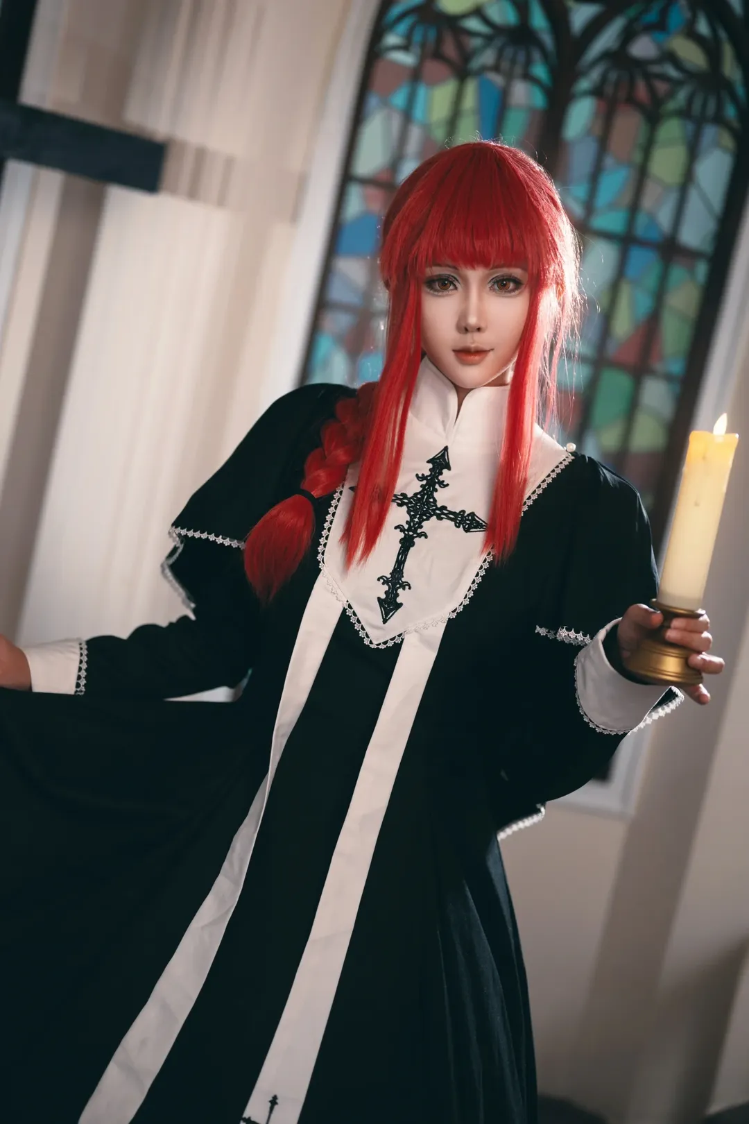 二次元cosplay, 电锯人, 上海约拍, 玛奇玛cos, 教堂光影 - 第11张