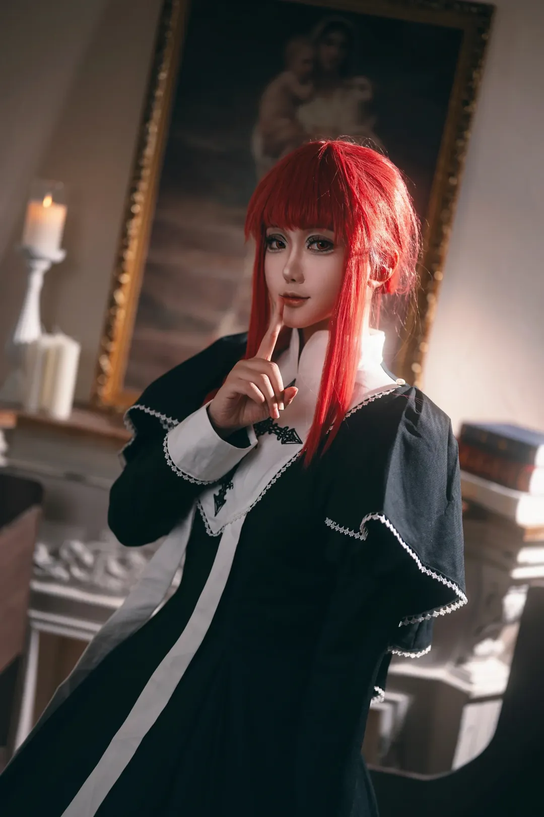 二次元cosplay, 电锯人, 上海约拍, 玛奇玛cos, 教堂光影 - 第12张