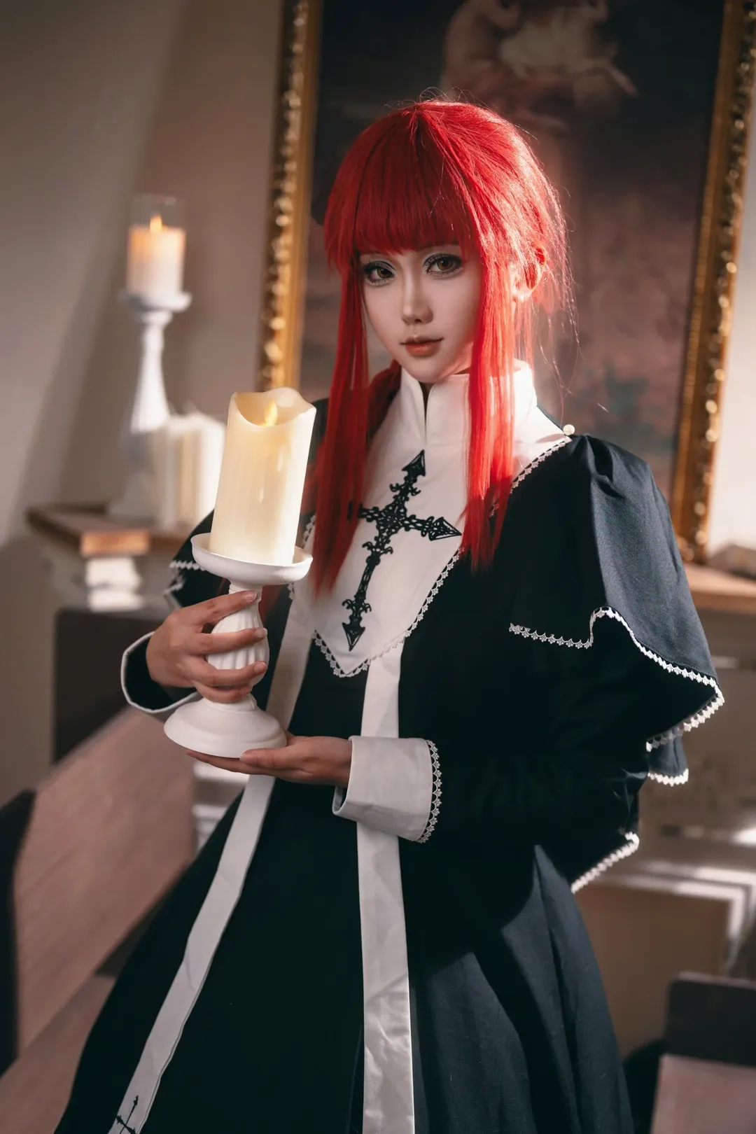 二次元cosplay, 电锯人, 上海约拍, 玛奇玛cos, 教堂光影 - 第14张