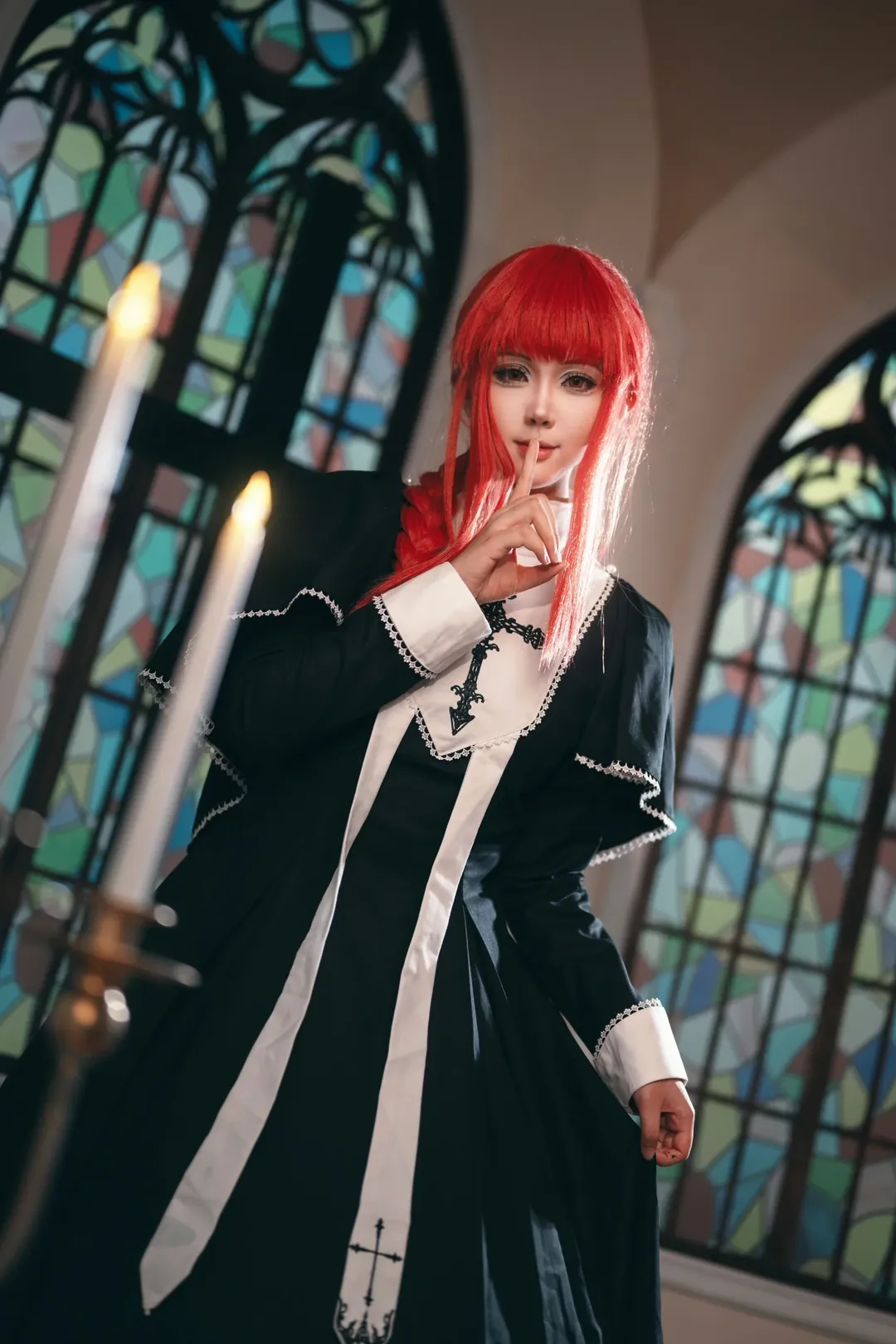 二次元cosplay, 电锯人, 上海约拍, 玛奇玛cos, 教堂光影 - 第4张