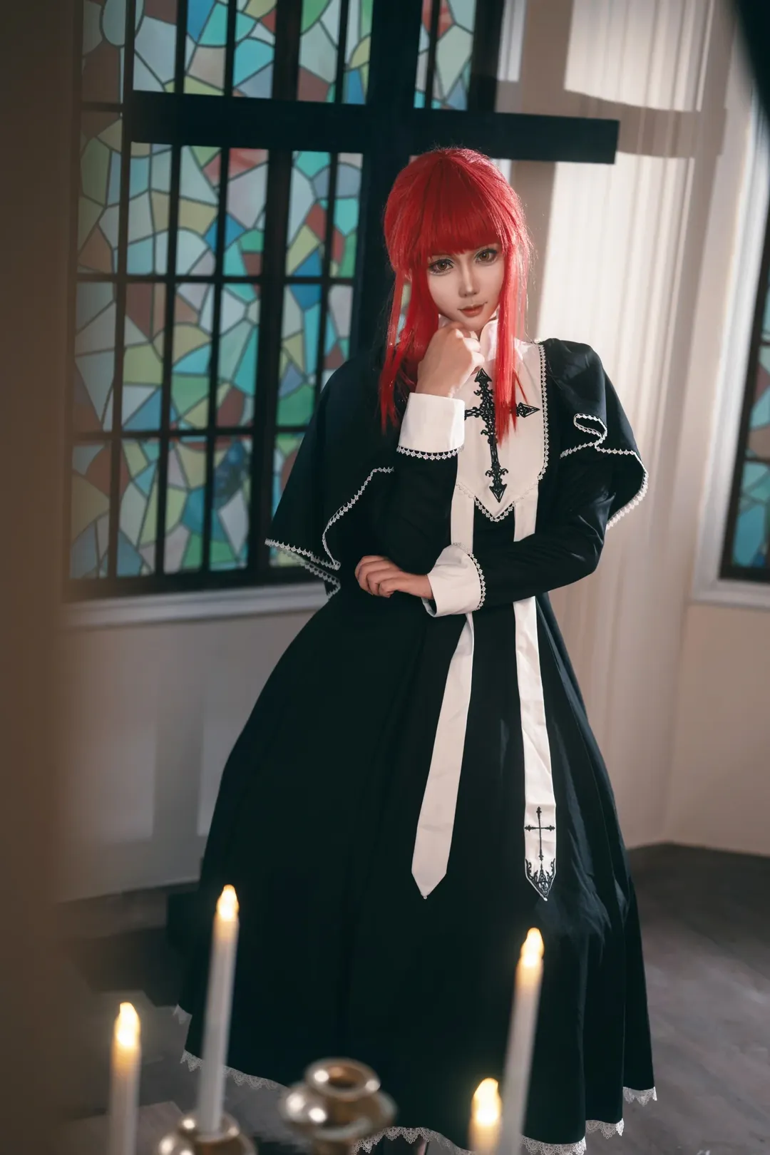 二次元cosplay, 电锯人, 上海约拍, 玛奇玛cos, 教堂光影 - 第5张