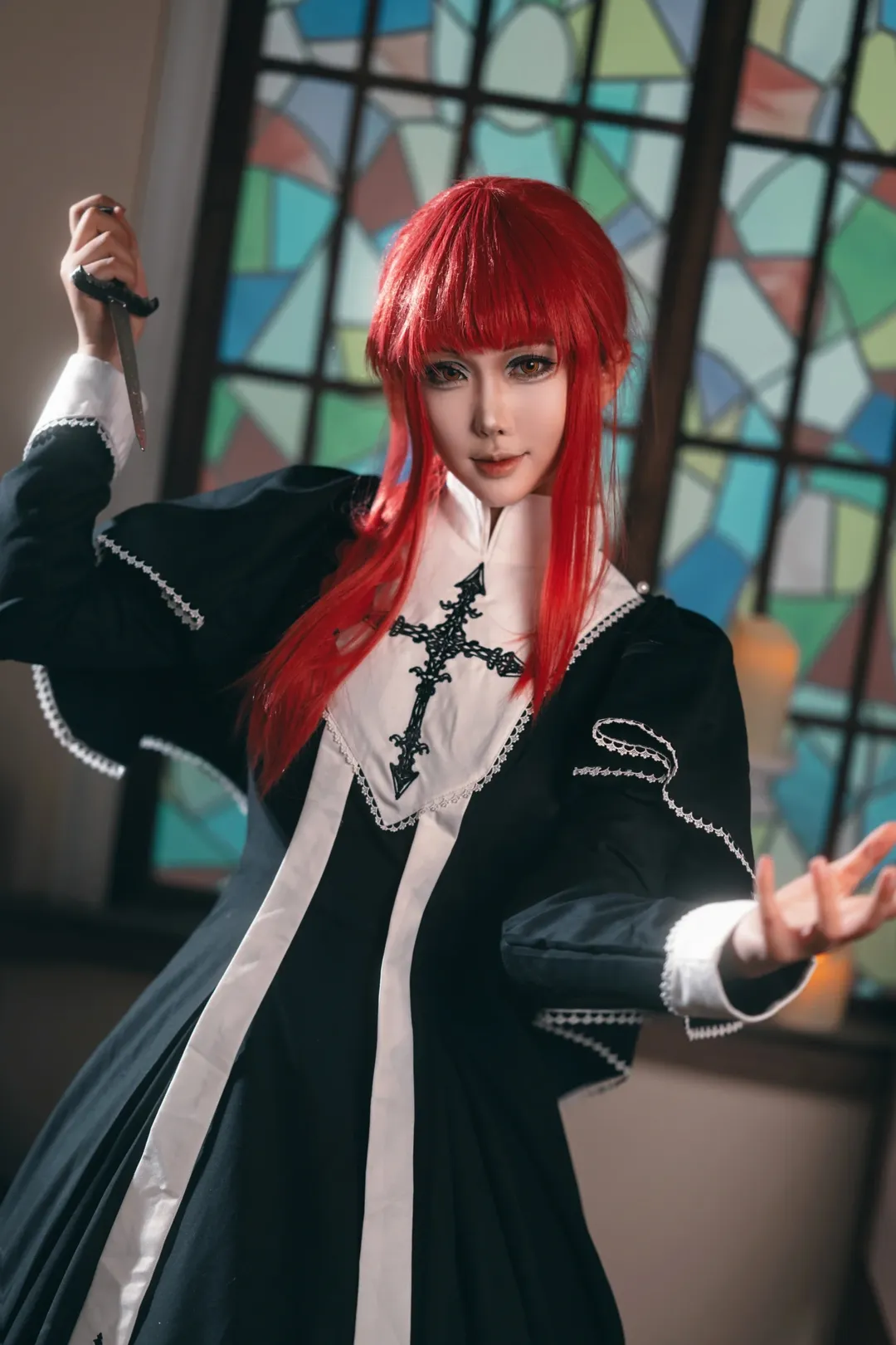 二次元cosplay, 电锯人, 上海约拍, 玛奇玛cos, 教堂光影 - 第7张