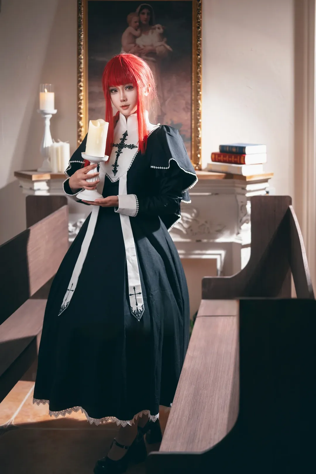 二次元cosplay, 电锯人, 上海约拍, 玛奇玛cos, 教堂光影 - 第8张
