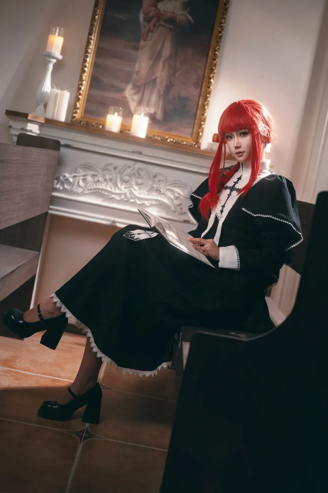 二次元cosplay, 电锯人, 上海约拍, 玛奇玛cos, 教堂光影 - 第9张