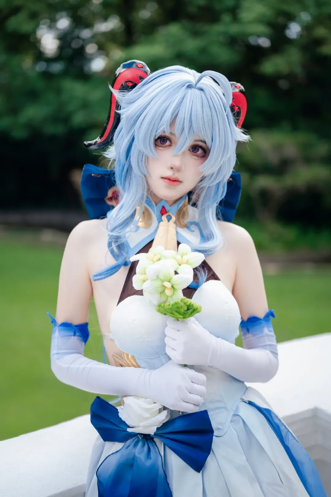 原神, 甘雨cos, 外景拍摄, cosplay穿搭, 二次元coser - 第3张