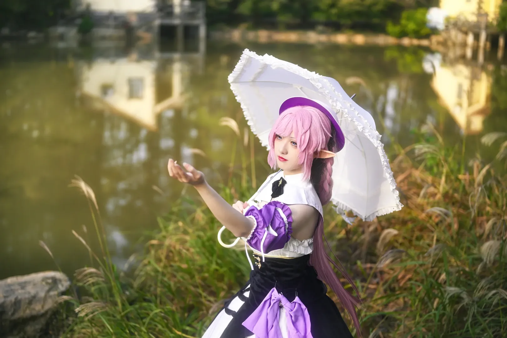 爱莉希雅cos, 崩坏3, 上海约拍, cosplay正片, 共青森林公园 - 第5张