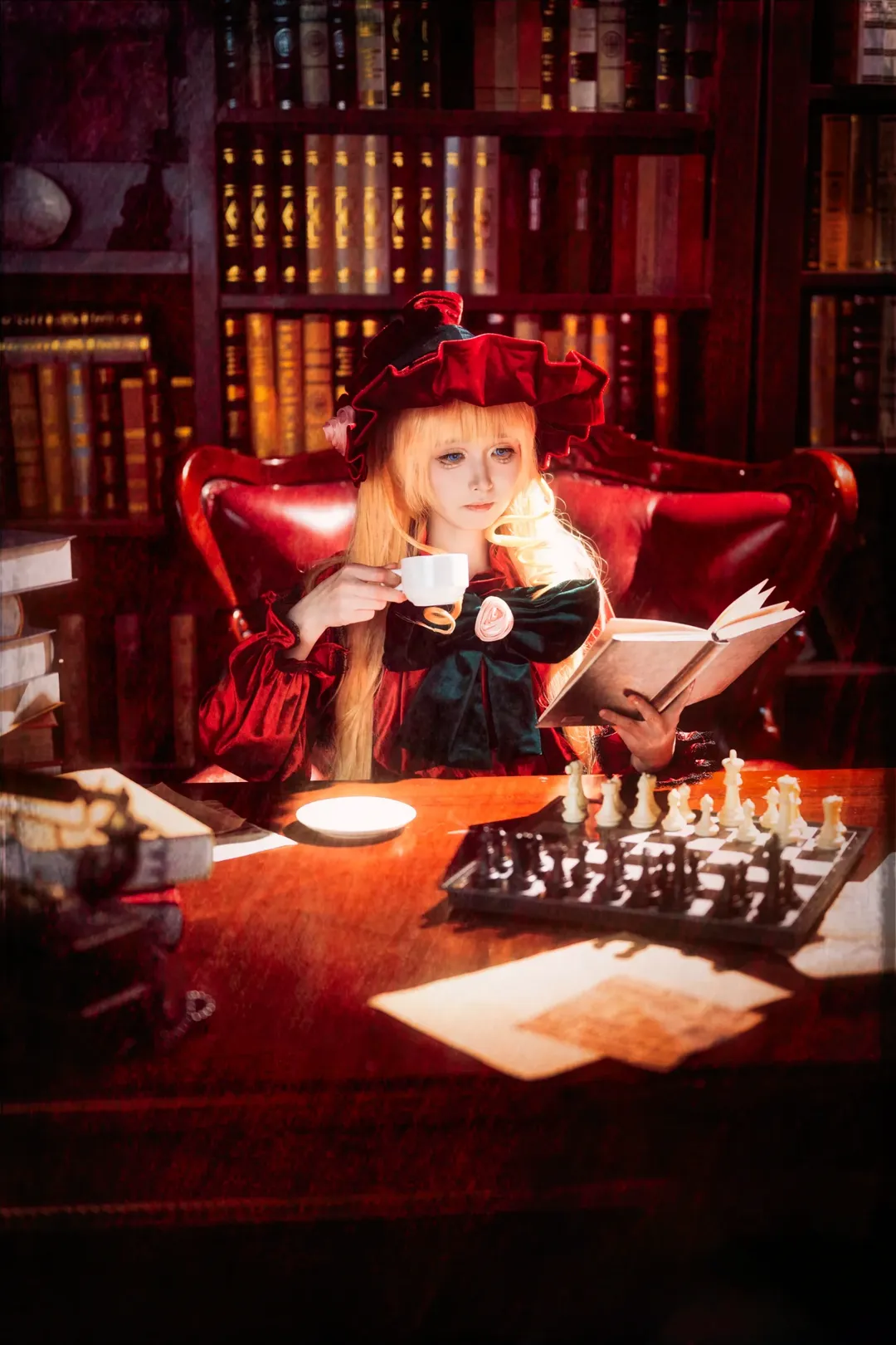 二次元摄影, 蔷薇少女, 复古写真, 真红cos, 棚拍分享 - 第3张