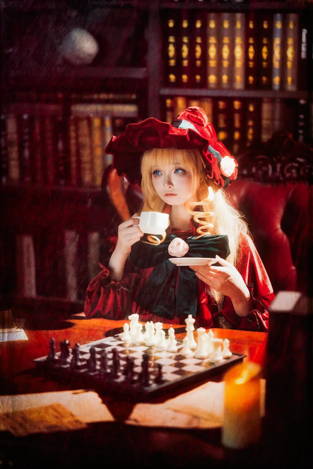 二次元摄影, 蔷薇少女, 复古写真, 真红cos, 棚拍分享 - 第6张