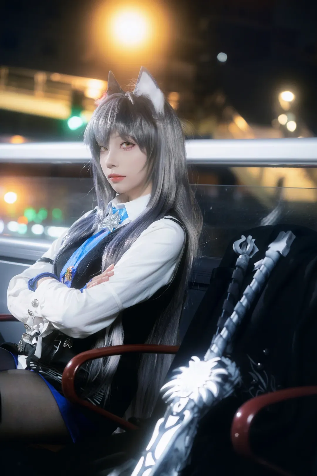 二次元摄影, 明日方舟, 上海约拍, 夜景人像, 缄默德克萨斯cos - 第3张