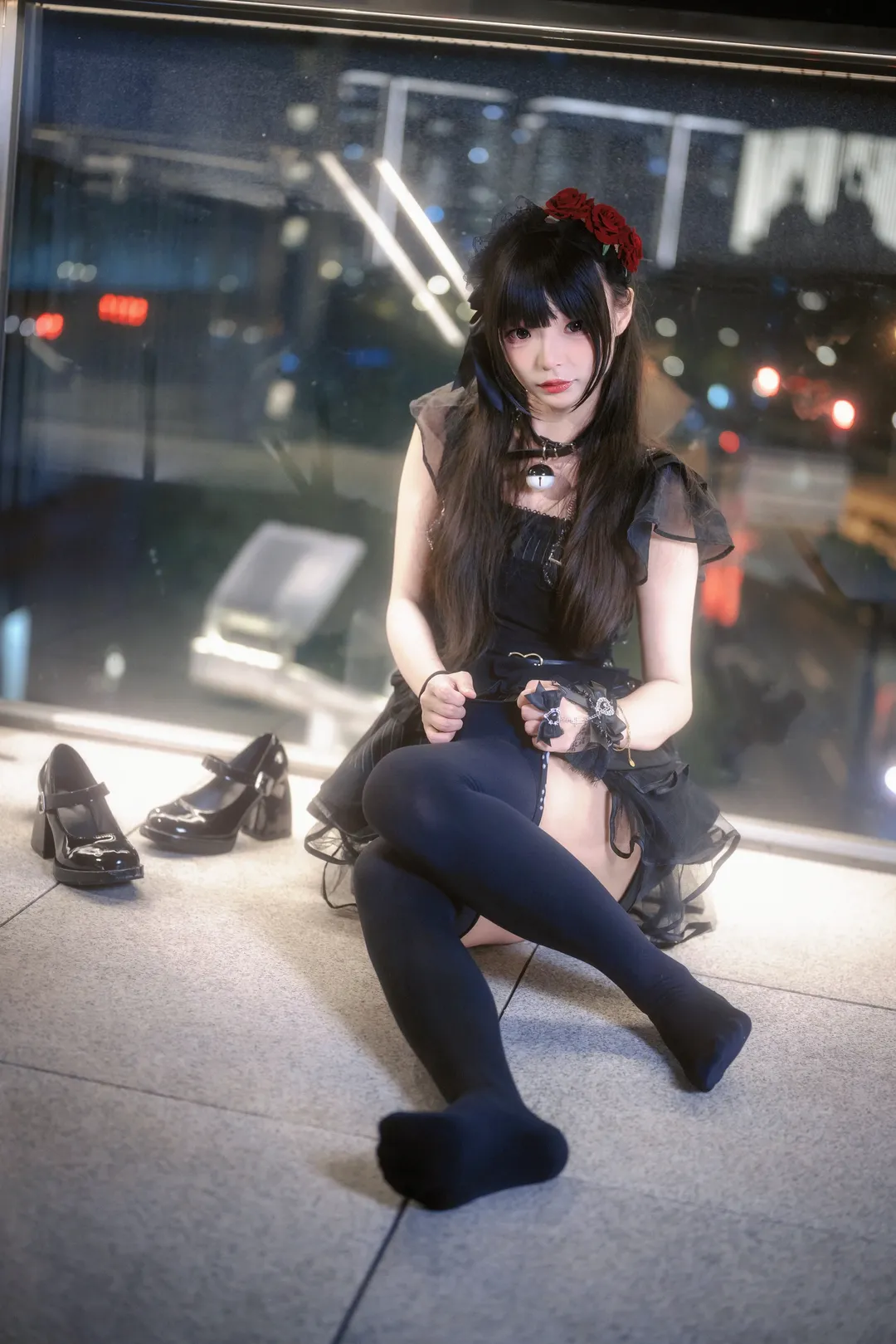 コスプレ, 上海撮影予約, 夜景ポートレート, ダークメイド服, クリスタル・プラザ前灘 - 10枚目