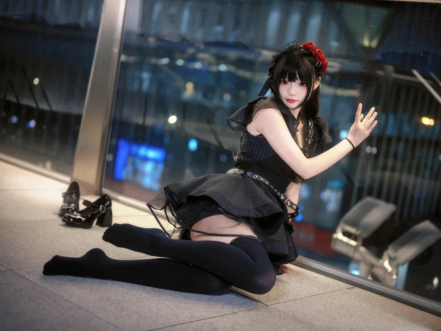 コスプレ, 上海撮影予約, 夜景ポートレート, ダークメイド服, クリスタル・プラザ前灘 - 11枚目