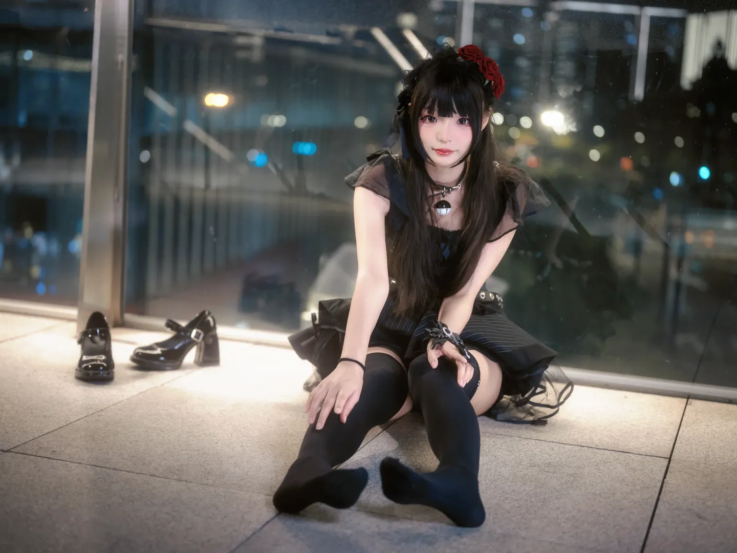コスプレ, 上海撮影予約, 夜景ポートレート, ダークメイド服, クリスタル・プラザ前灘 - 13枚目