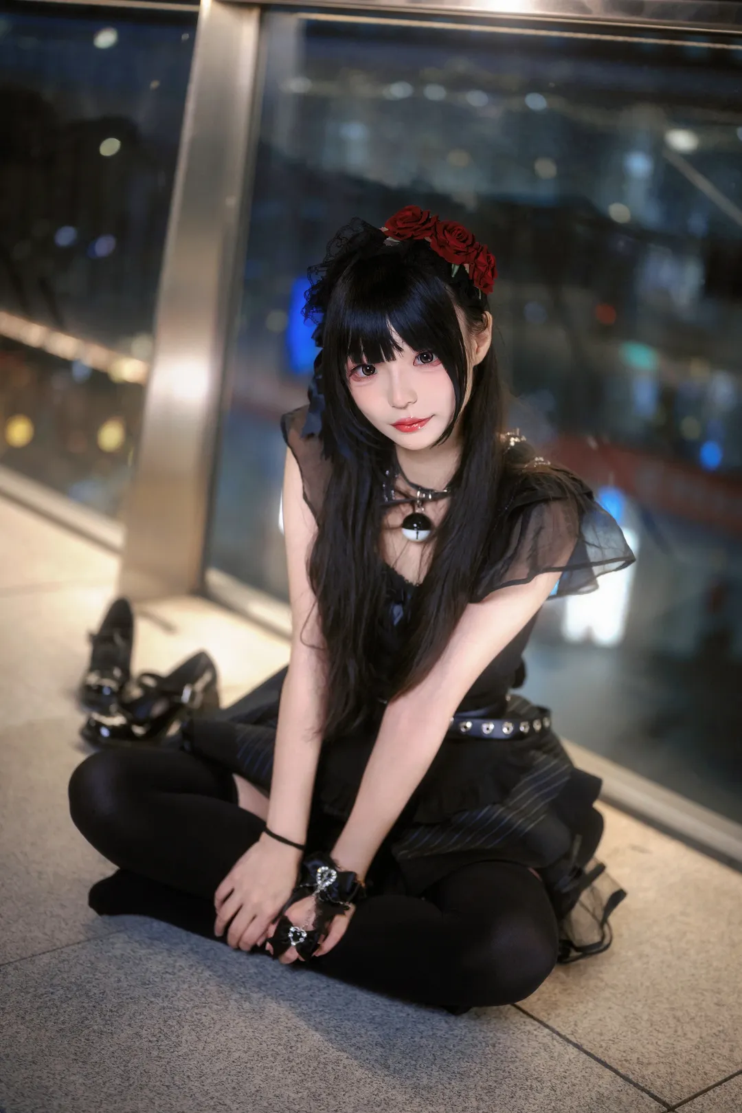 コスプレ, 上海撮影予約, 夜景ポートレート, ダークメイド服, クリスタル・プラザ前灘 - 2枚目