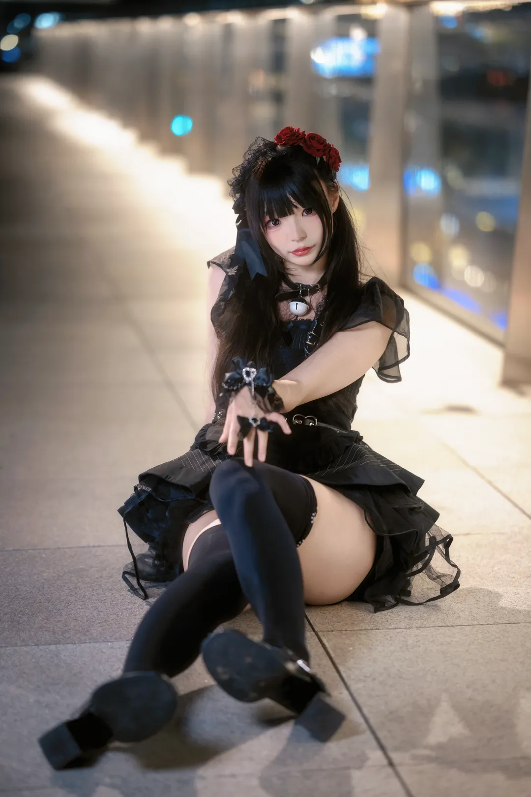 コスプレ, 上海撮影予約, 夜景ポートレート, ダークメイド服, クリスタル・プラザ前灘 - 7枚目