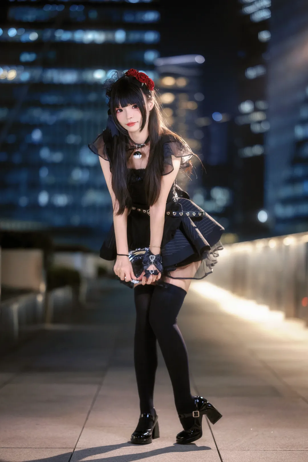 コスプレ, 上海撮影予約, 夜景ポートレート, ダークメイド服, クリスタル・プラザ前灘 - 8枚目
