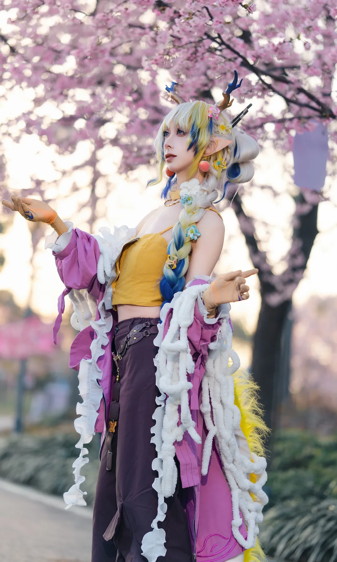 二次元コスプレ, シュウ コスプレ, アークナイツ, 桜撮影, 顧村公園 - 1枚目
