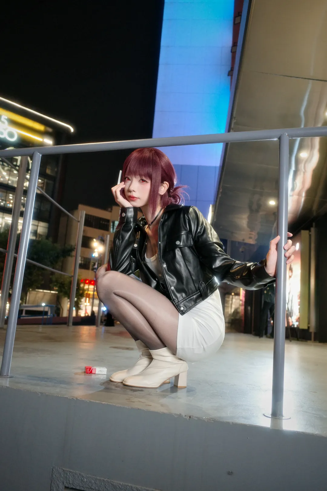 山田小姐cos, 夜景人像摄影, 氛围感cos, 二次元cosplay日常, 街头穿搭分享 - 第4张