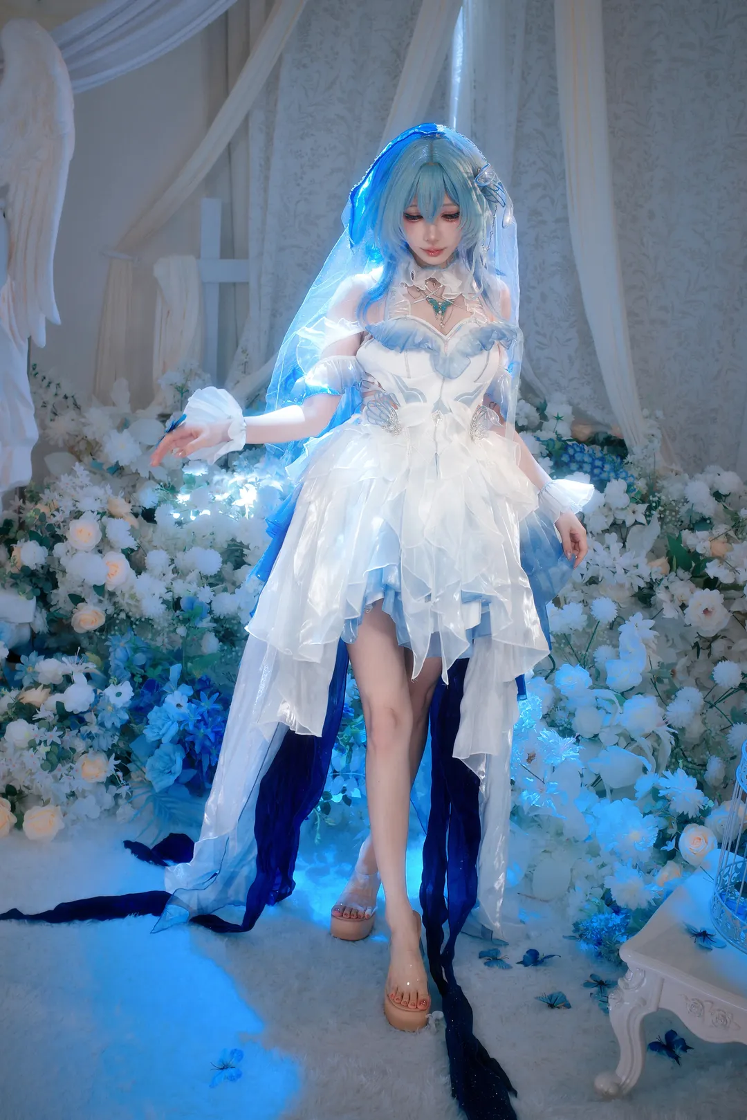 鸣潮, 二次元摄影, 守岸人cos, 蓝色系cos, 棚拍cosplay - 第1张