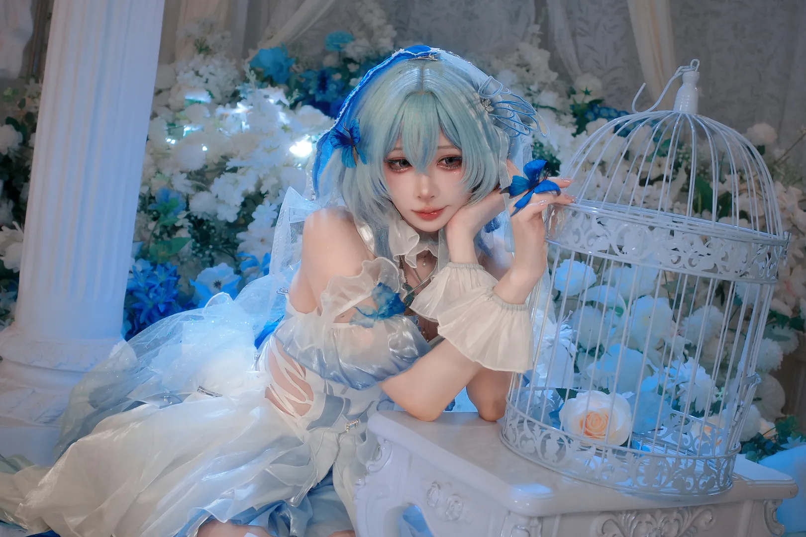 鸣潮, 二次元摄影, 守岸人cos, 蓝色系cos, 棚拍cosplay - 第2张