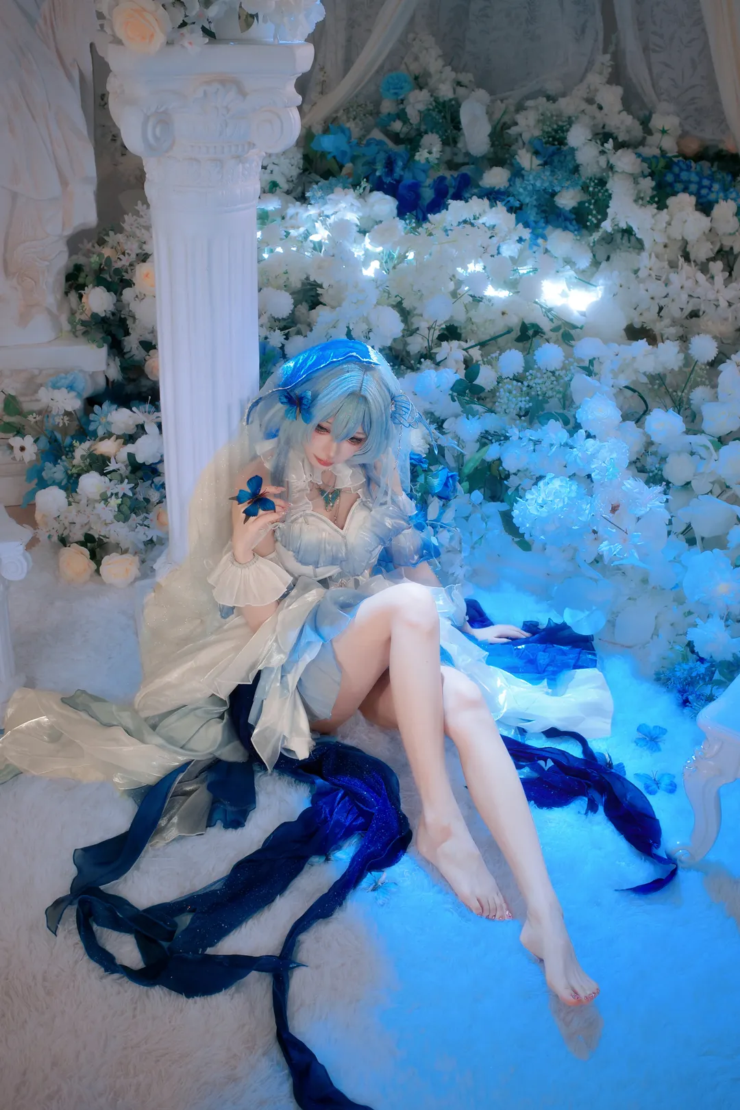 鸣潮, 二次元摄影, 守岸人cos, 蓝色系cos, 棚拍cosplay - 第4张