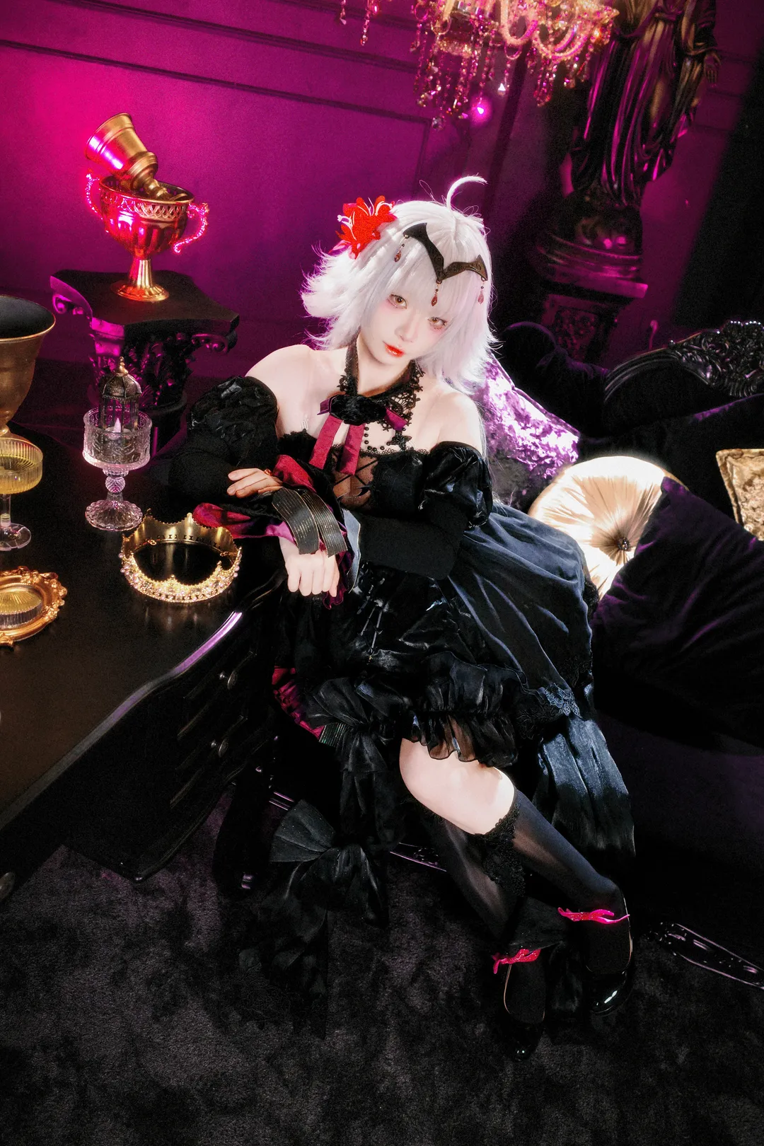 二次元, Fate/Grand Order, 哥特风, 黑贞德cos, 摄影棚拍 - 第5张