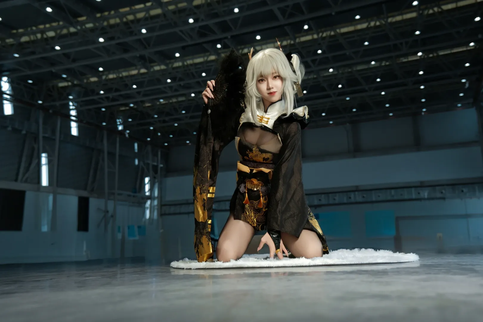 漫展场照, 布兰儿cos, cosplay摄影, nikke胜利女神, 白兔布兰儿 - 第7张