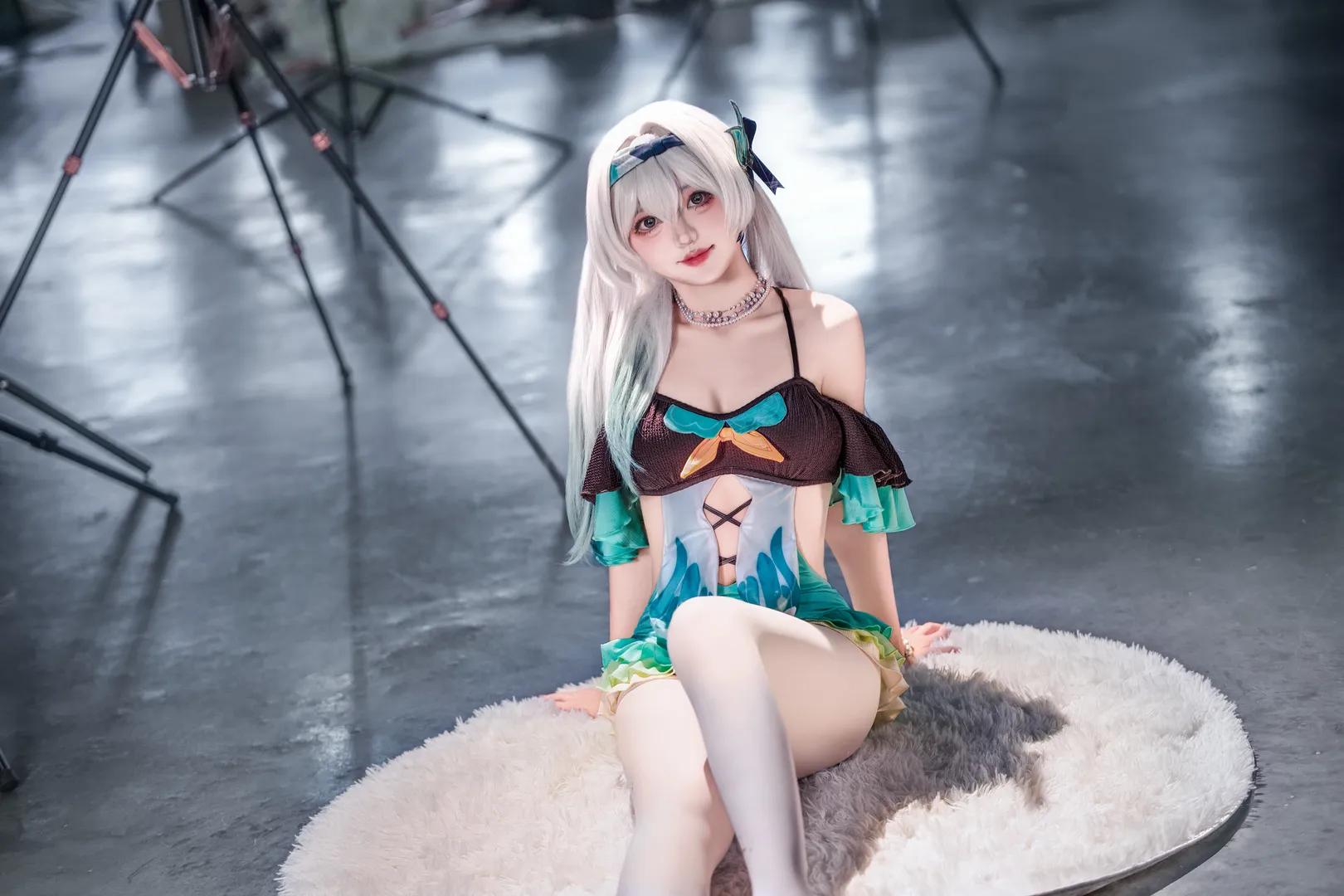 崩坏星穹铁道, 漫展返图, 流萤cos, cosplay摄影, 白丝穿搭