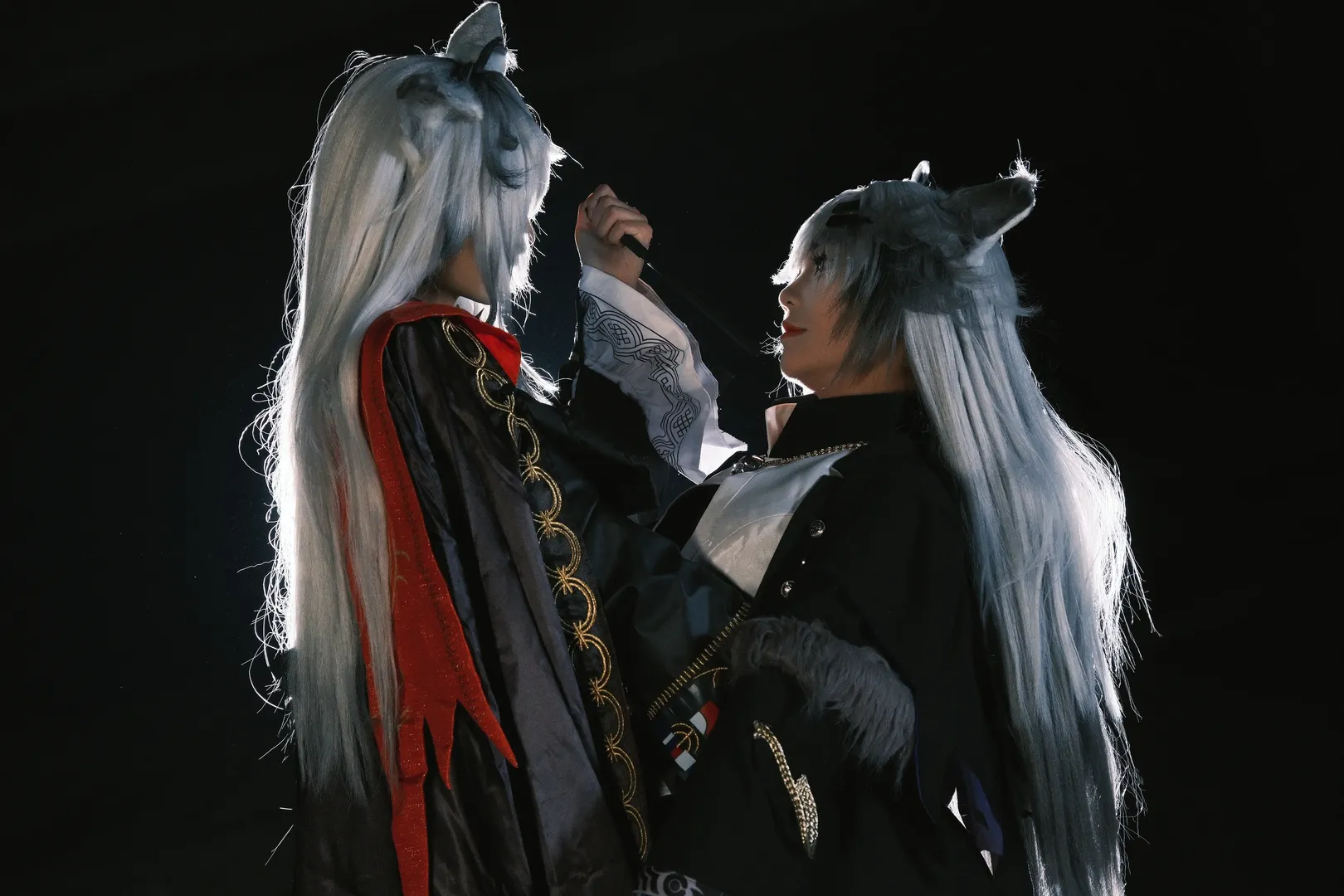アークナイツ, ラップランドコスプレ, ペアコスプレ, 廃墟風写真, 獣耳ウィッグ - 7枚目