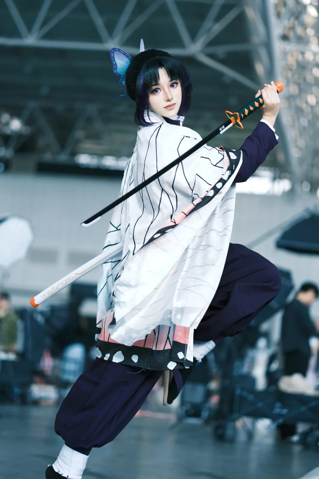 漫展返图, 鬼灭之刃, cosplay摄影, 蝴蝶忍cos, 蝴蝶忍羽织 - 第1张