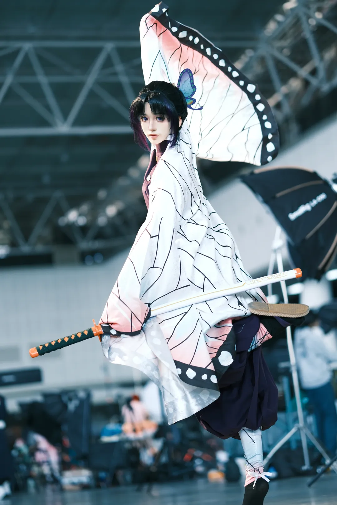 漫展返图, 鬼灭之刃, cosplay摄影, 蝴蝶忍cos, 蝴蝶忍羽织 - 第2张