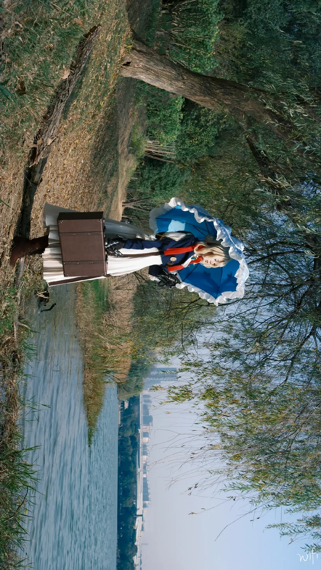二次元cosplay, cosplay正片, 水边外景, 薇尔莉特cos, 紫罗兰永恒花园 - 第2张
