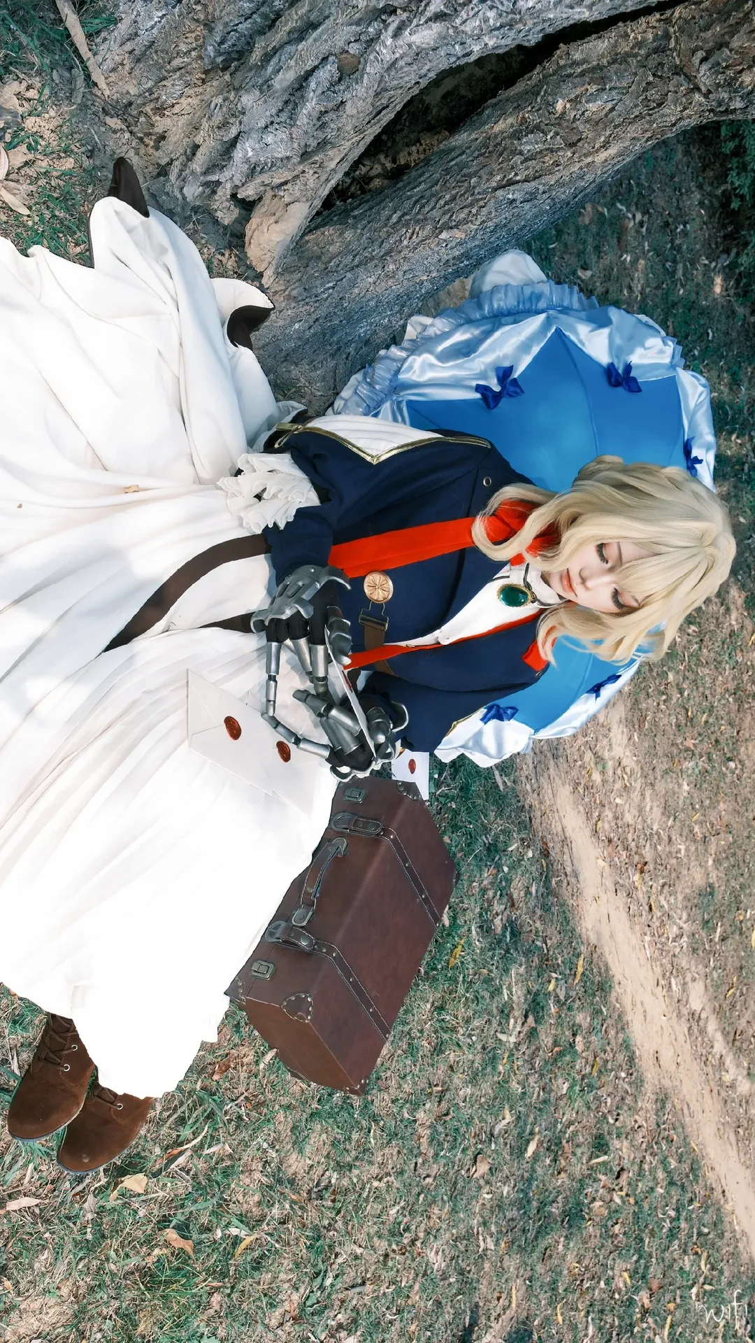 二次元cosplay, cosplay正片, 水边外景, 薇尔莉特cos, 紫罗兰永恒花园 - 第4张