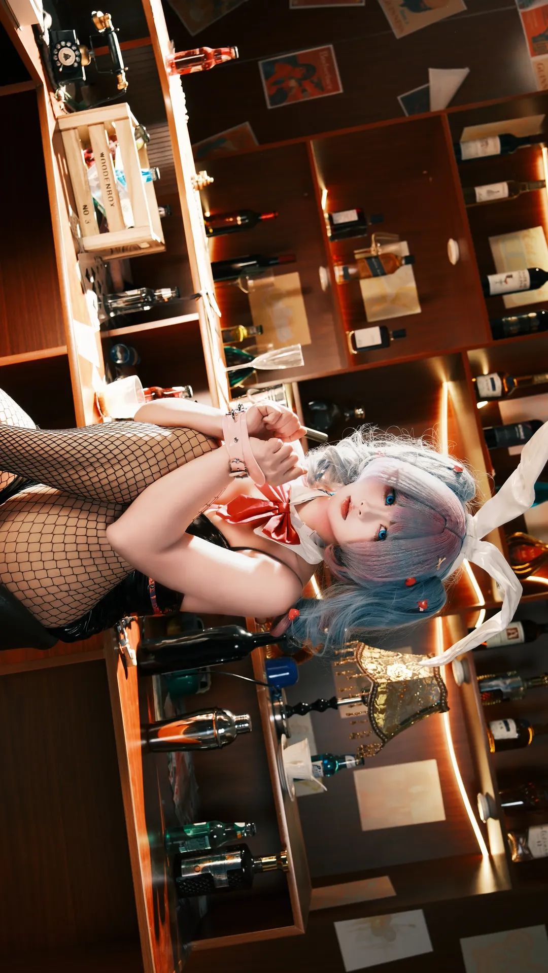 初音未来cos, 兔子洞, 二次元cos, 酒吧写真, VOCALOID