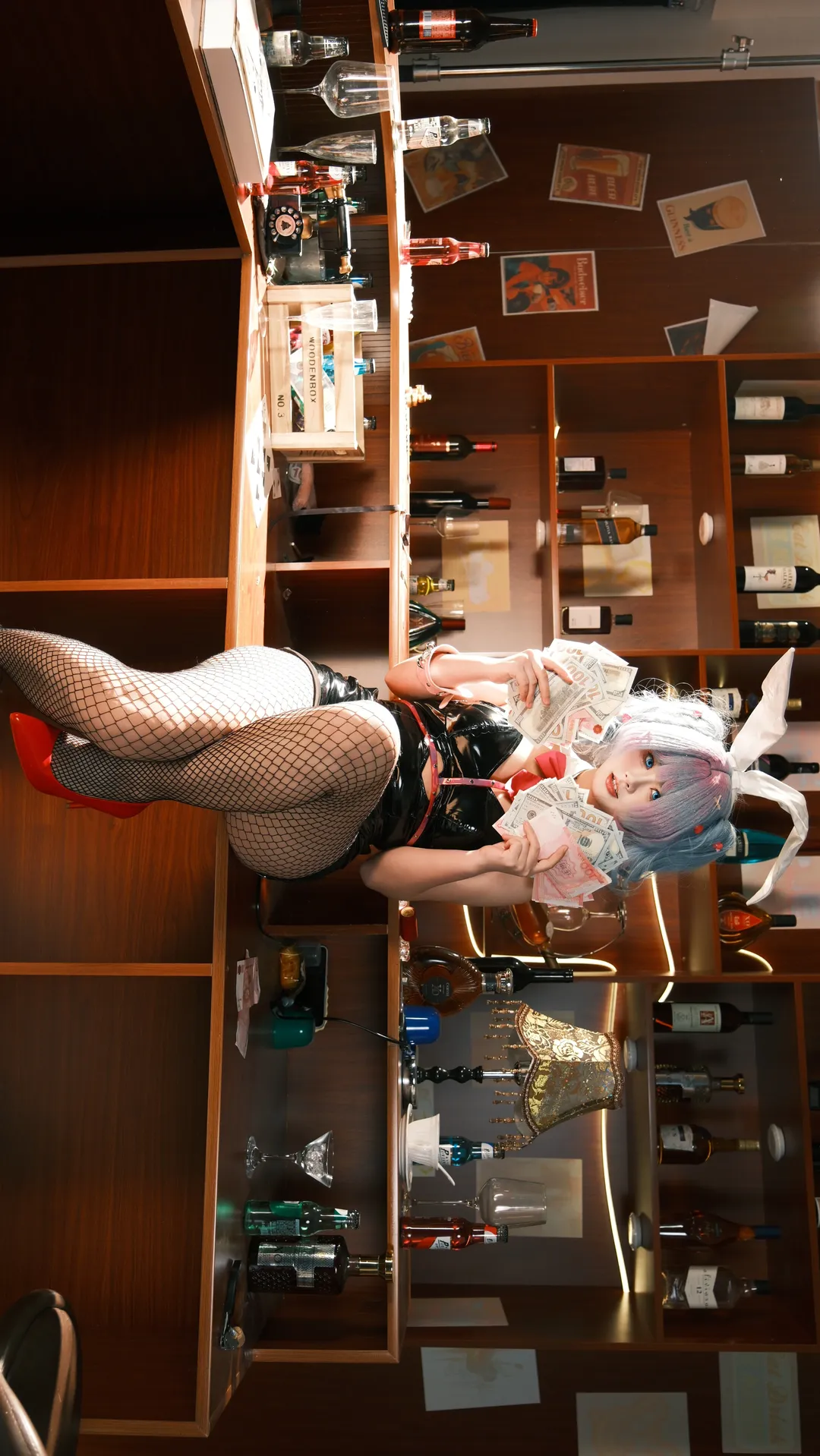 初音未来, 初音未来cos, 二次元写真, 兔子洞cosplay, 吧台场景 - 第2张