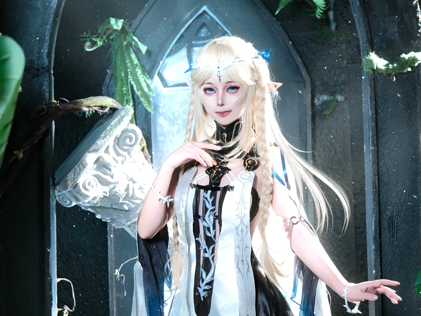 鸣潮, 户外摄影, cosplay正片, 卡提西娅cos, 精灵风服饰 - 第2张
