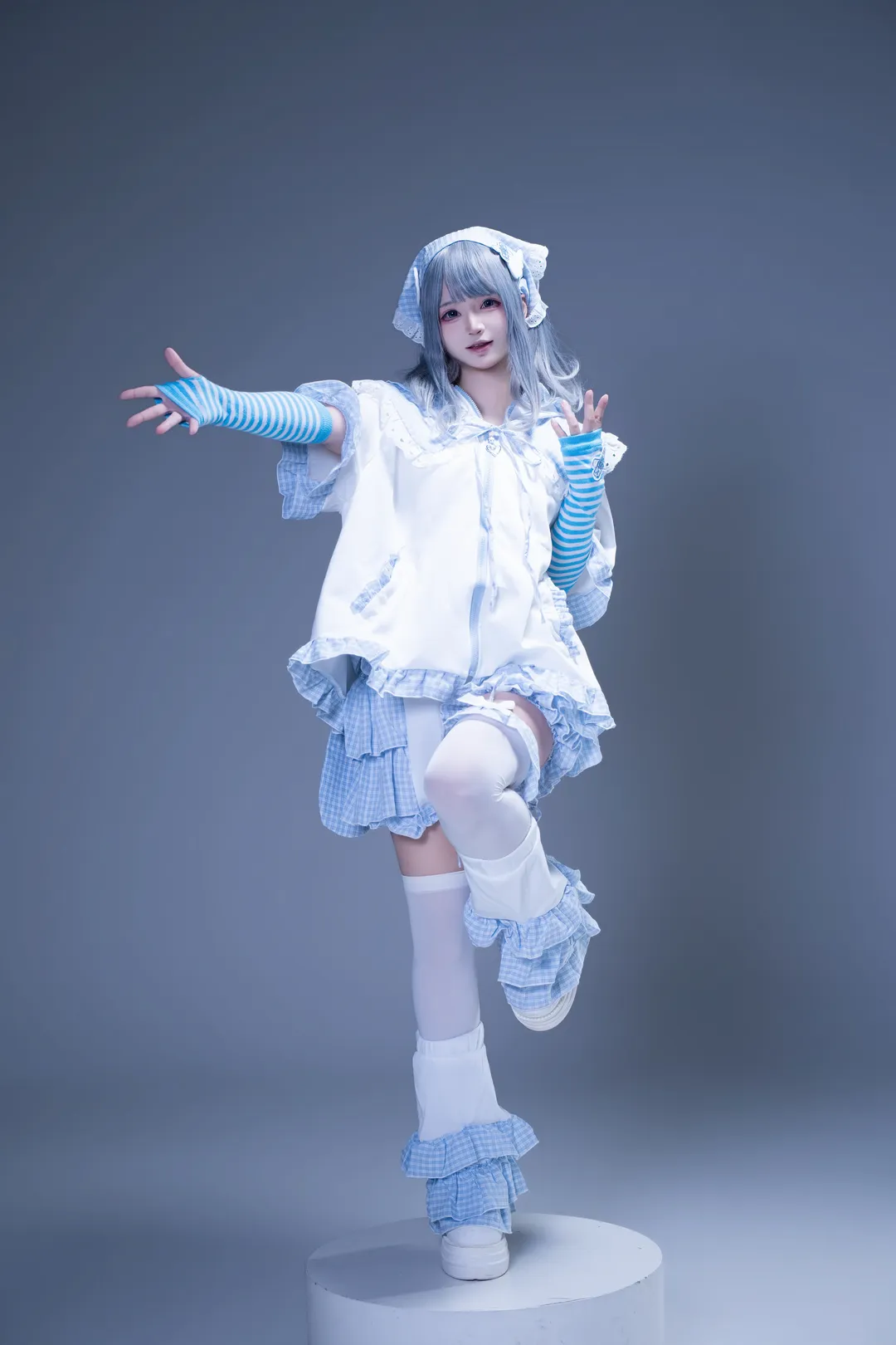 二次元, cosplay, 棚拍, 蓝白穿搭, 萌萌哒 - 第1张